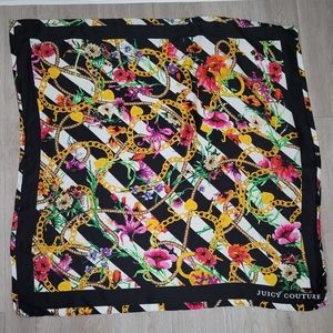 Juicy Couture silk square scarf